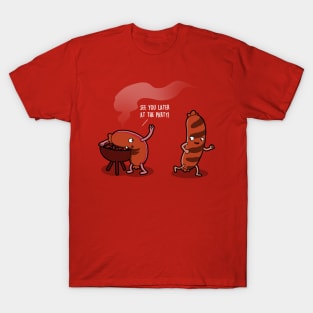 Funny Grilling BBQ Cartoon Summer Outdoor T-Shirt